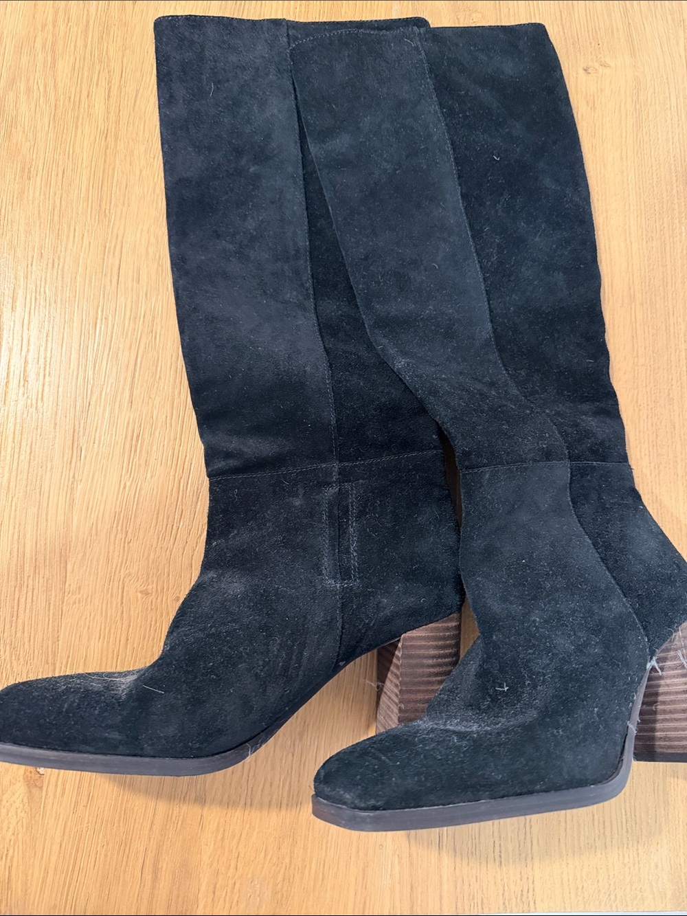 Sam Edelman Black Suede Over-the-Knee Boots